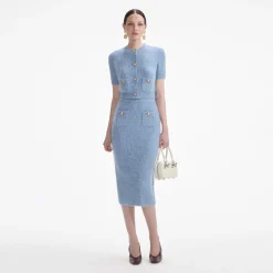 Soft Knit Midi Skirt^self-portrait Cheap