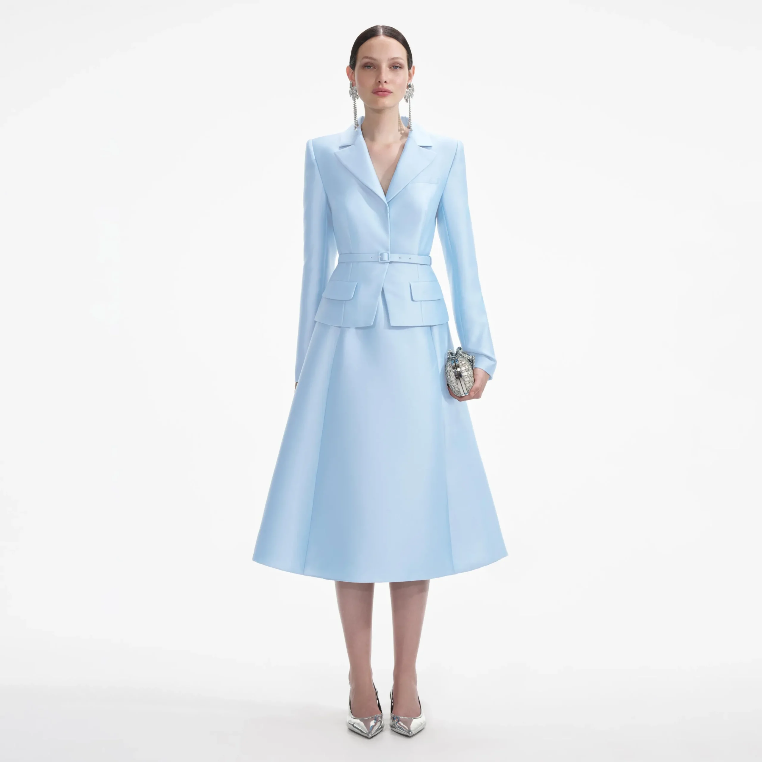 Tailored Taffeta Midi Dress^self-portrait Flash Sale