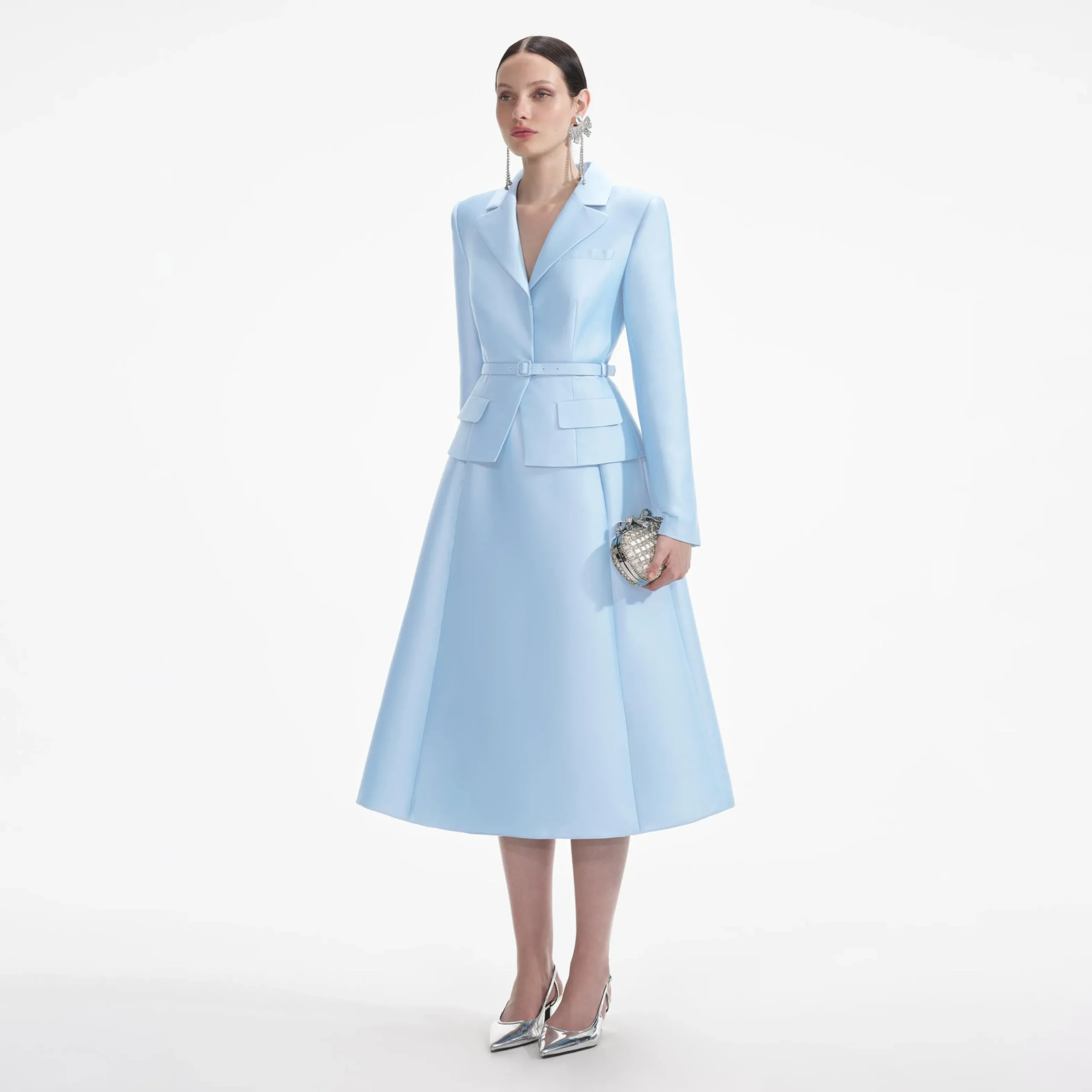 Tailored Taffeta Midi Dress^self-portrait Flash Sale