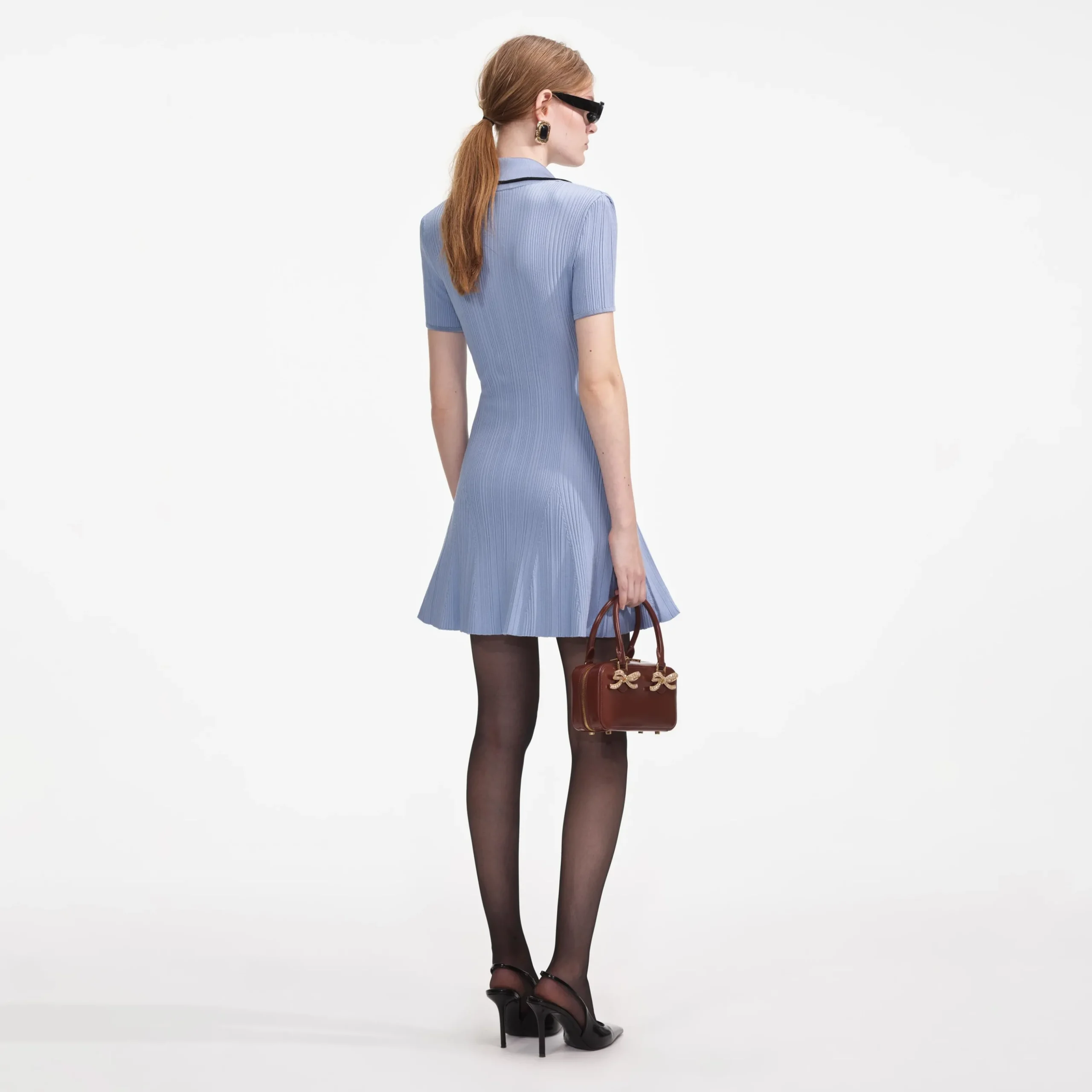 Viscose Rib Knit - Mini Dress^self-portrait Online