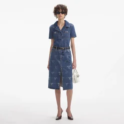 Trim Denim Top^self-portrait Online