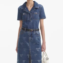 Trim Denim Top^self-portrait Online