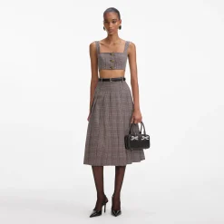 Check Crop Top^self-portrait Flash Sale