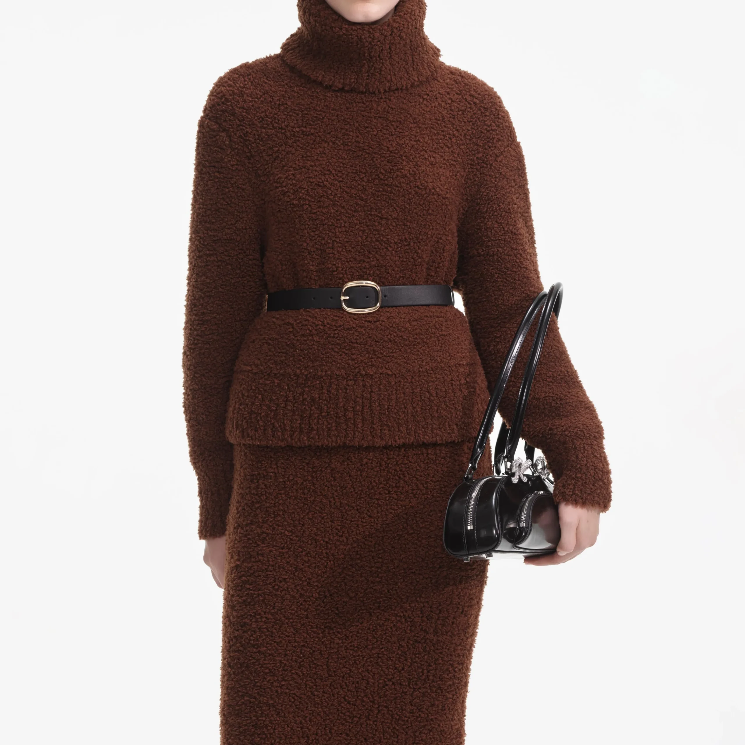 Fluffy Knit Midi Skirt^self-portrait New