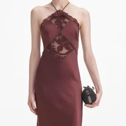 Satin Maxi Dress^self-portrait Outlet
