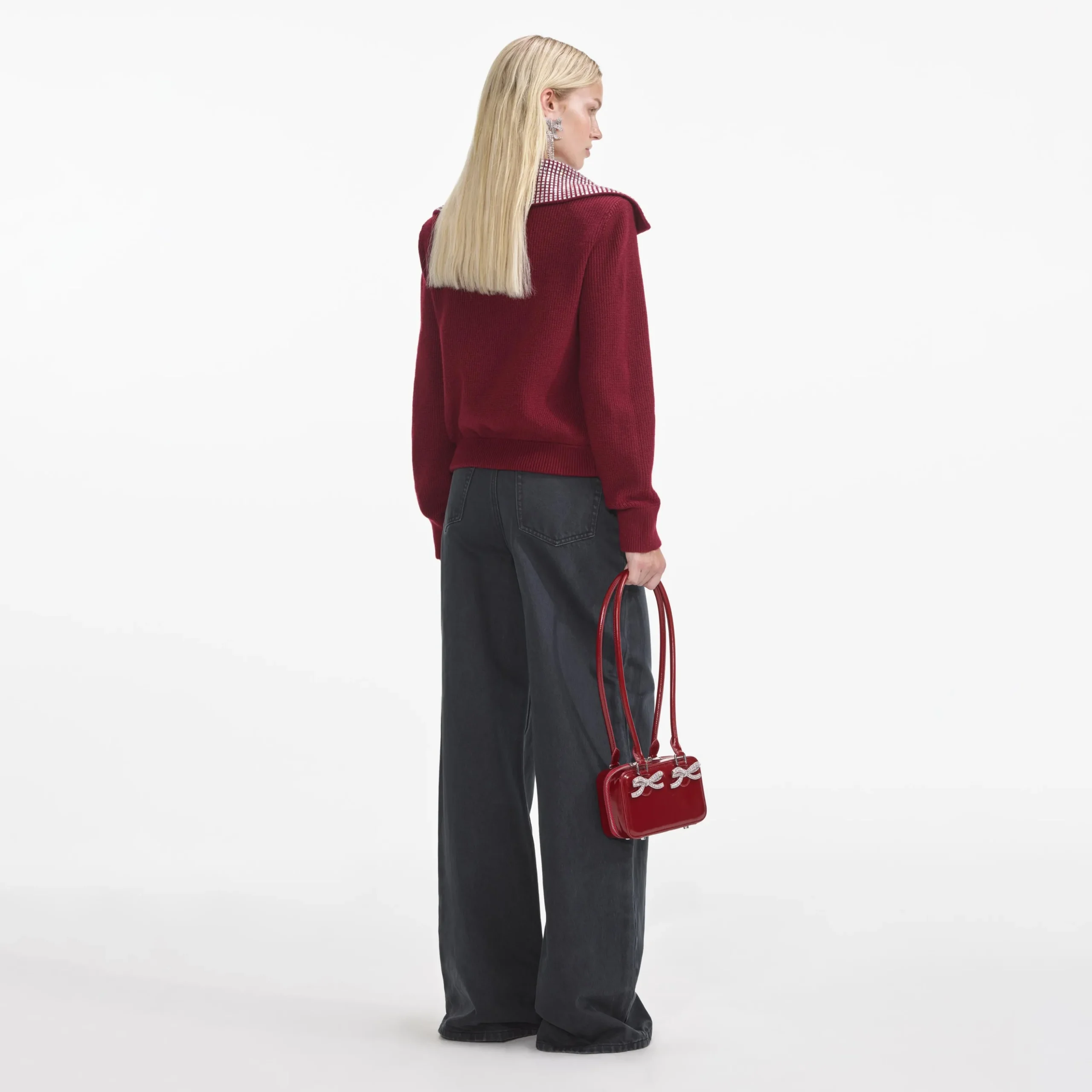 Diamante Collar Knit Jacket^self-portrait Outlet