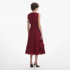 Lace Buttoned Midi Dress^self-portrait Fashion
