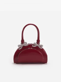 Leather Curved Mini Tote Bag^self-portrait Best