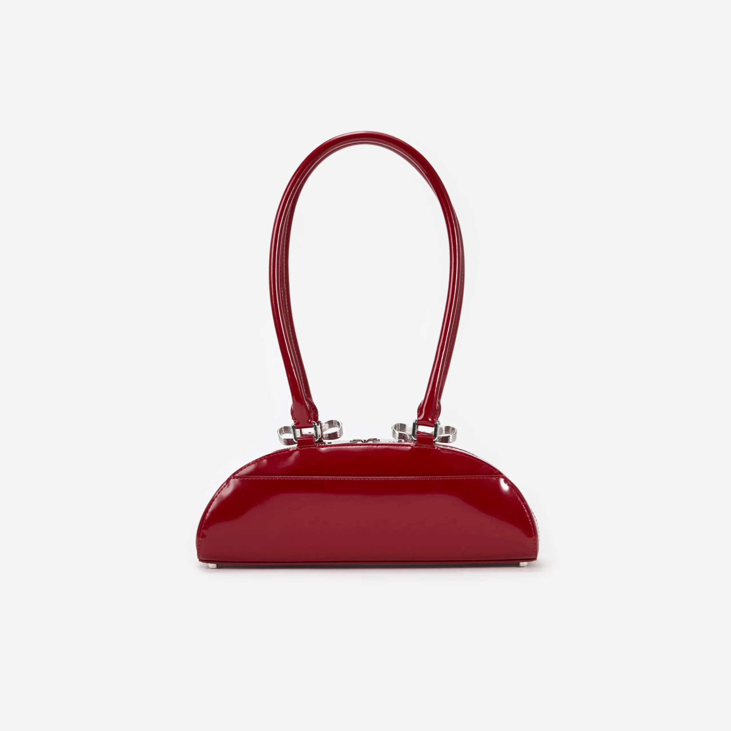 Leather Curved Shoulder Bag^self-portrait Fashion