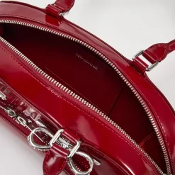Leather Curved Shoulder Bag^self-portrait Fashion