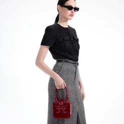 Leather Square Mini Tote Bag^self-portrait Store