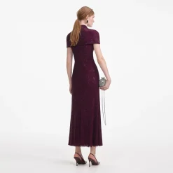 Rhinestone Mesh Cut Out Midi Dress^self-portrait Best