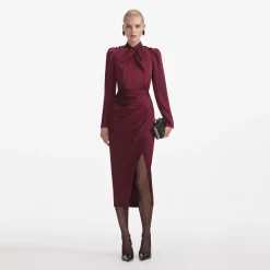 Satin Midi Dress^self-portrait Store