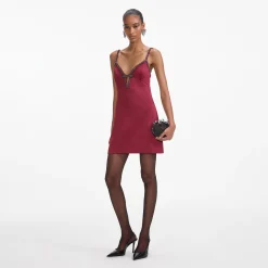 Satin Strappy Mini Dress^self-portrait Fashion
