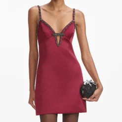 Satin Strappy Mini Dress^self-portrait Fashion