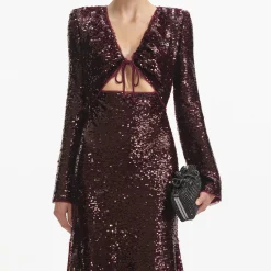 Sequin Midi Dress^self-portrait Store