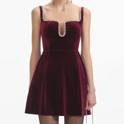 Velvet Mini Dress^self-portrait Cheap