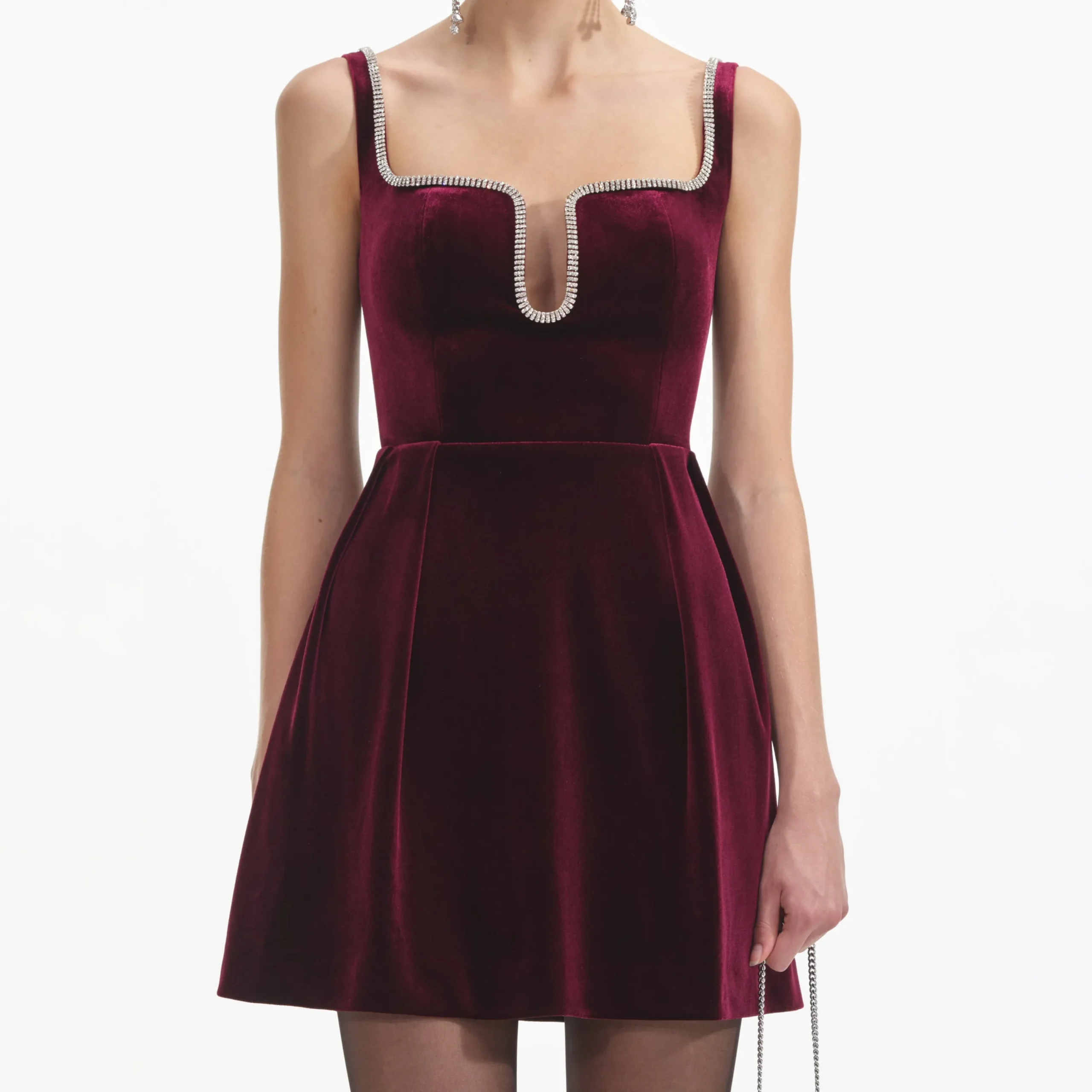 Velvet Mini Dress^self-portrait Cheap