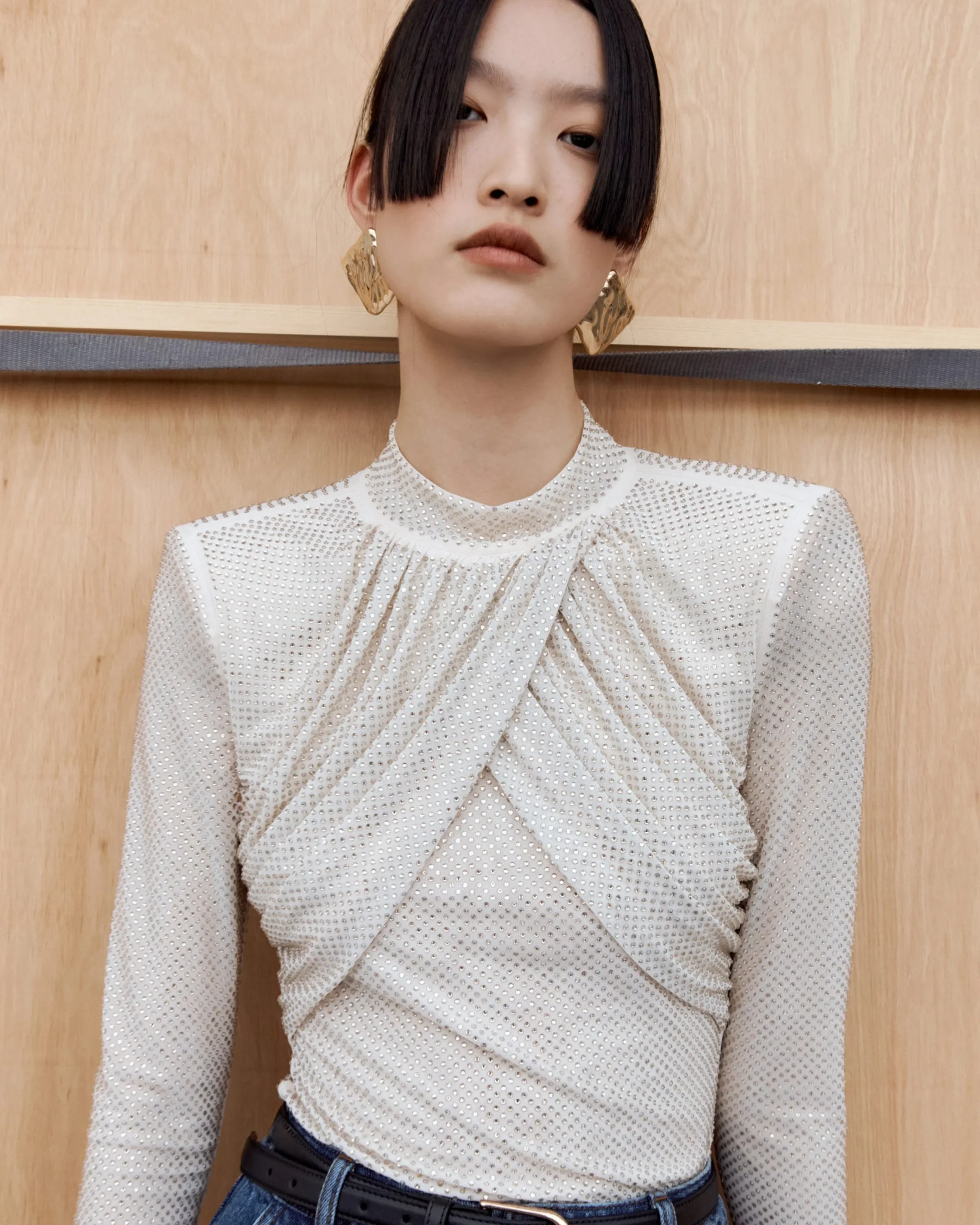 Rhinestone Mesh Top^self-portrait Store