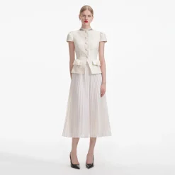 Boucle Bow Detail Midi Dress^self-portrait Shop