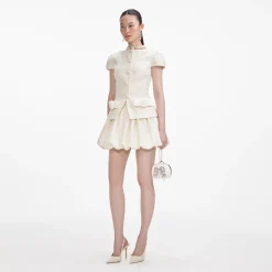 Boucle Bow Detail Mini Dress^self-portrait Sale