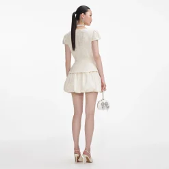 Boucle Bow Detail Mini Dress^self-portrait Sale