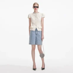 Boucle Bow Detail Top^self-portrait Store