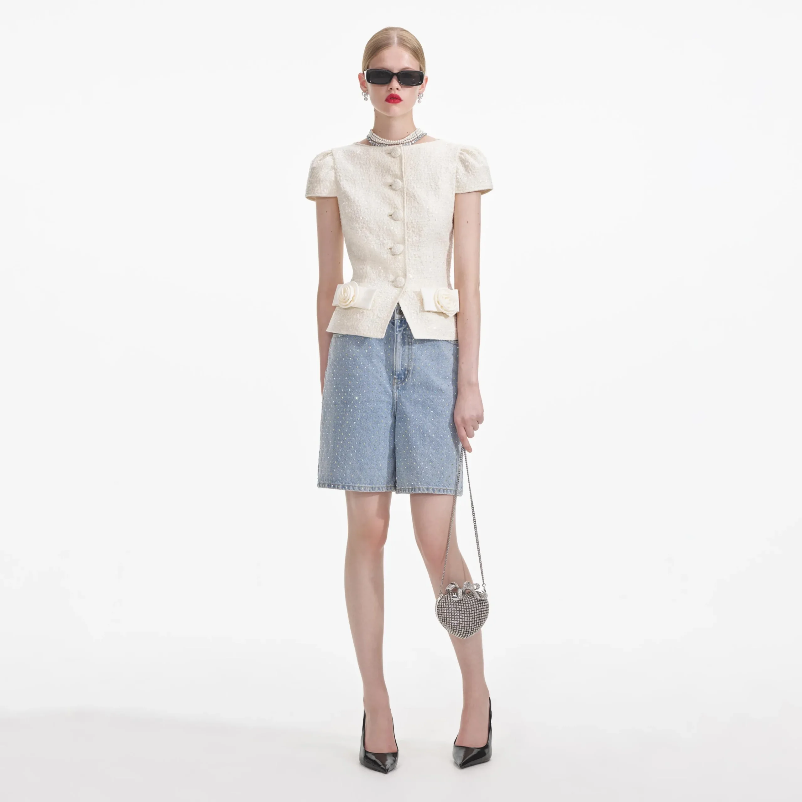 Boucle Bow Detail Top^self-portrait Store