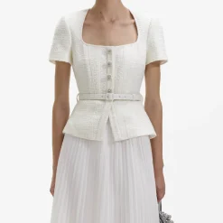 Boucle Chiffon Midi Dress^self-portrait Hot