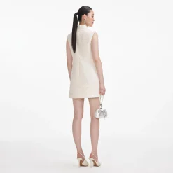 Boucle Flower Motif Mini Dress^self-portrait Fashion