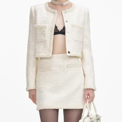 Boucle Pearl Trim Jacket^self-portrait Online