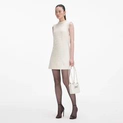 Boucle Pearl Trim Mini Dress^self-portrait Cheap