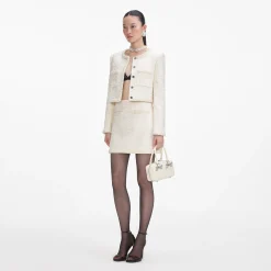 Boucle Pearl Trim Mini Skirt^self-portrait Clearance
