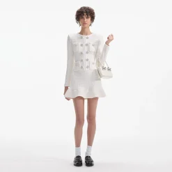 Buttoned Knit Mini Dress^self-portrait Store