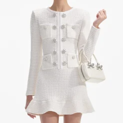 Buttoned Knit Mini Dress^self-portrait Store