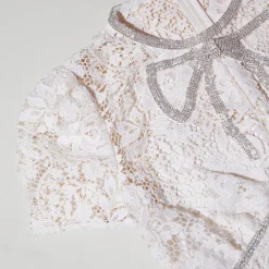 Cord Lace Bow Midi Dress^self-portrait Outlet