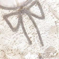 Cord Lace Bow Mini Dress^self-portrait New