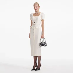 Crepe Button Midi Dress^self-portrait Hot
