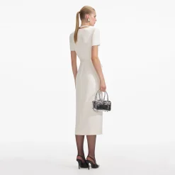 Crepe Button Midi Dress^self-portrait Hot