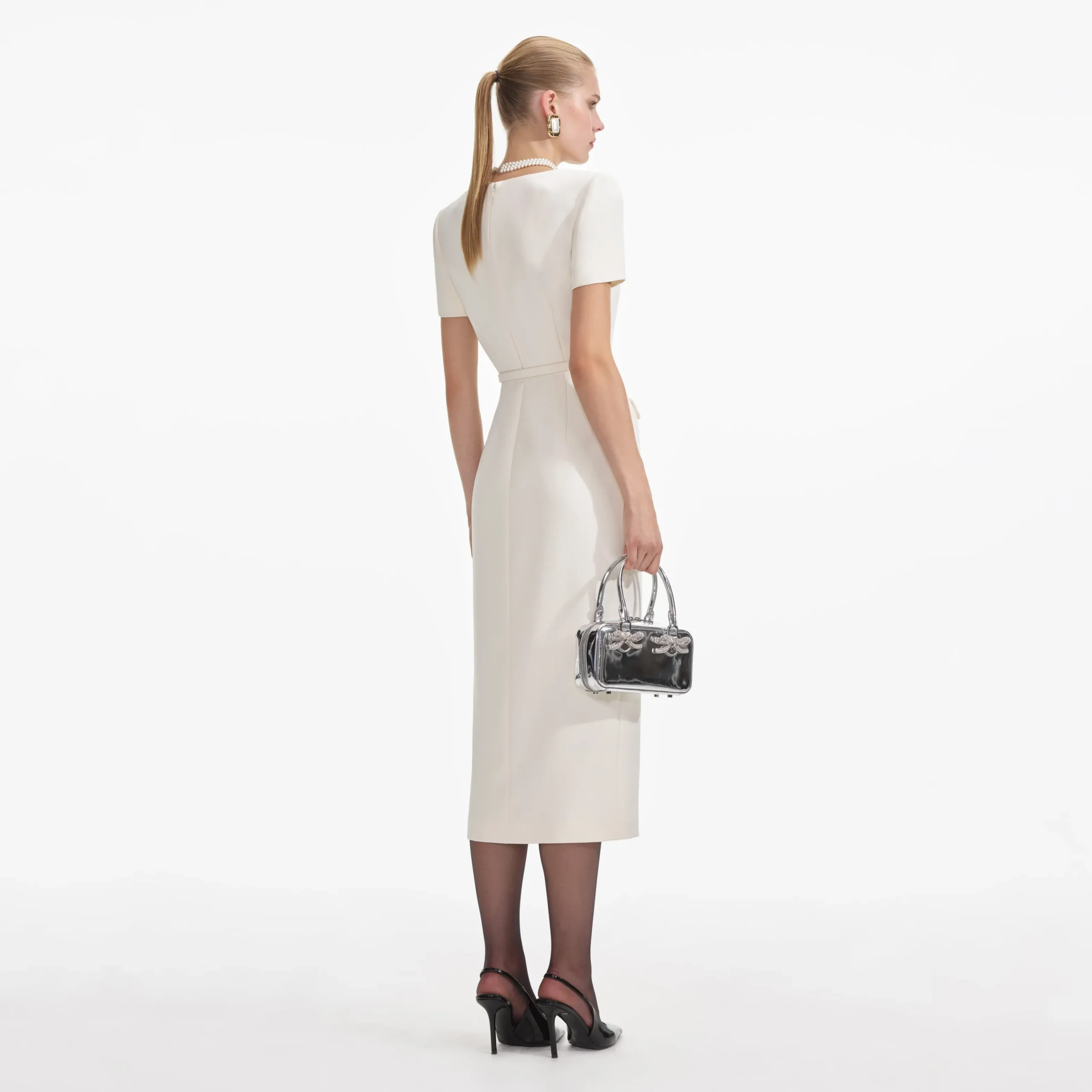 Crepe Button Midi Dress^self-portrait Hot