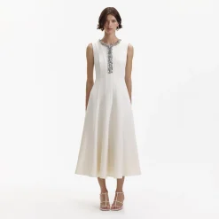 Crepe Embellished Midi Dress^self-portrait Best Sale