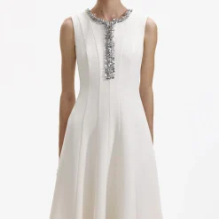 Crepe Embellished Midi Dress^self-portrait Best Sale