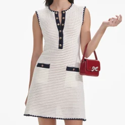 Crochet Contrast Trim Mini Dress^self-portrait Cheap