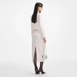 3D Flower Satin Midi Skirt^self-portrait Clearance