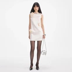 3D Flower Satin Mini Dress^self-portrait Clearance
