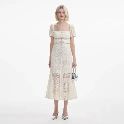 Lace Diamante Bow Midi Dress^self-portrait Cheap