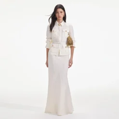 Linen Maxi Dress^self-portrait New