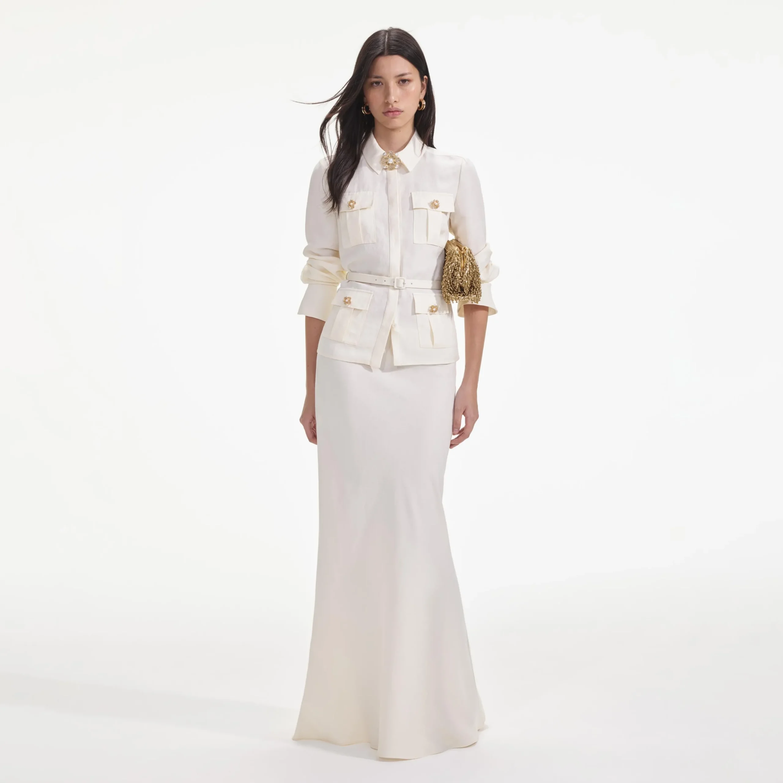 Linen Maxi Dress^self-portrait New
