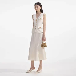 Linen Midi Dress^self-portrait Flash Sale