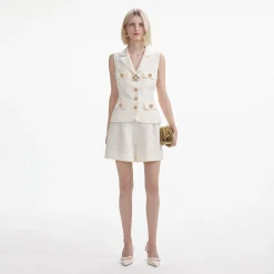 Linen Tailored Playsuit^self-portrait Outlet